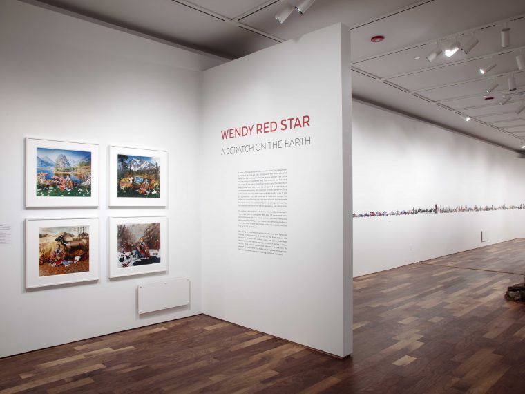 Installation view, Wendy Red Star: A Scratch on the Earth, The Newark Museum of Art, 2019
©Wendy Red Star