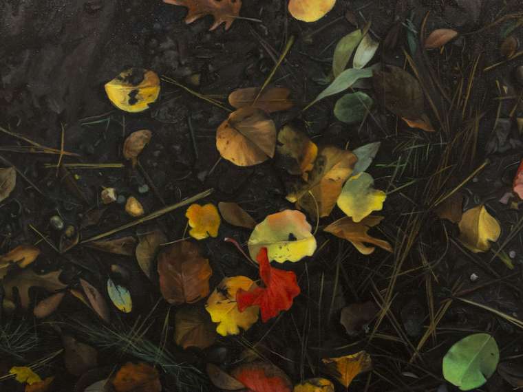 Mihee Nahm, Puddle (detail), 2019, oil on canvas