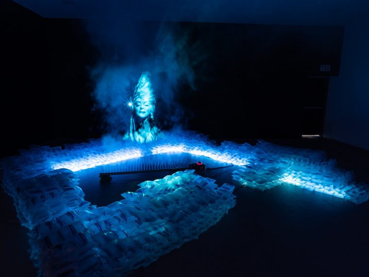 LACE Summer Residency 2019 – Sandra de la Loza: To Oblivion: The Speculator’s Eden, exhibition view, 2020. Photo by Chris Wormald.