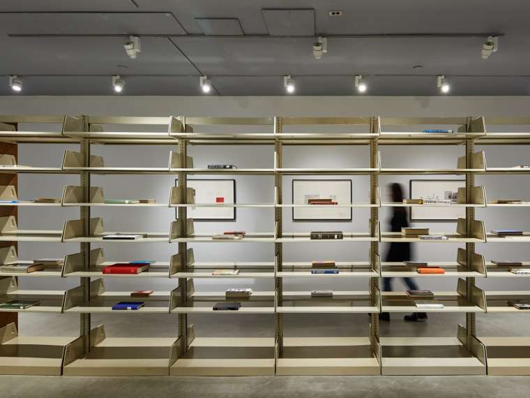 Range 1, 2019
Selections from the former Port Authority of New York and New Jersey library inventory, engraved library shelving unit
Courtesy the artist and Carlos/Ishikawa, London
Installation view:
List Projects: Rose Salane at MIT List Visual Arts Center, Cambridge, MA, 2019
© Charles Mayer Photography