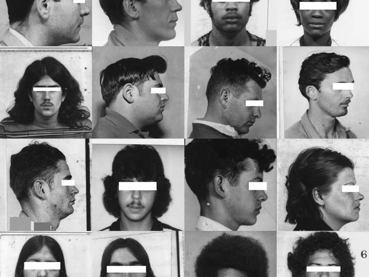 Trevor Paglen
The Took the Faces from the Accused and the Dead (detail)
2019
Silver gelatin print, pins 3240 individual images: 225 × 360 in. (571.50 × 914.40 cm)
© Trevor Paglen, Courtesy of the Artist and Altman Siegel, San Francisco
Image provided courtesy of the Fine Arts Museum of San Francisco