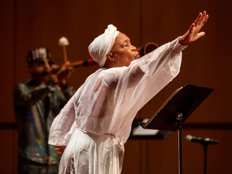 Rhodessa Jones and Idris Akamoor of Cultural Odyssey, photo by: Peter Merts