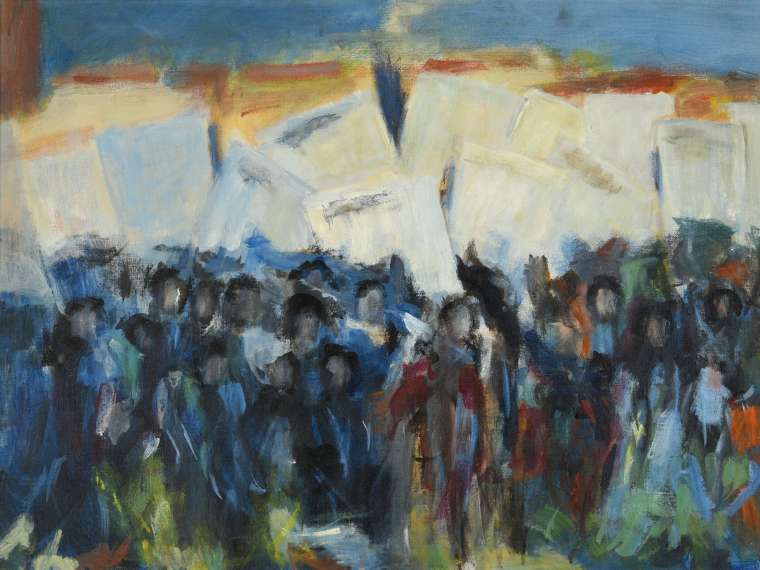 Alma Thomas (American, 1891–1978) Sketch for March on Washington, ca. 1963 Oil on canvas board The Columbus Museum Columbus, GA 