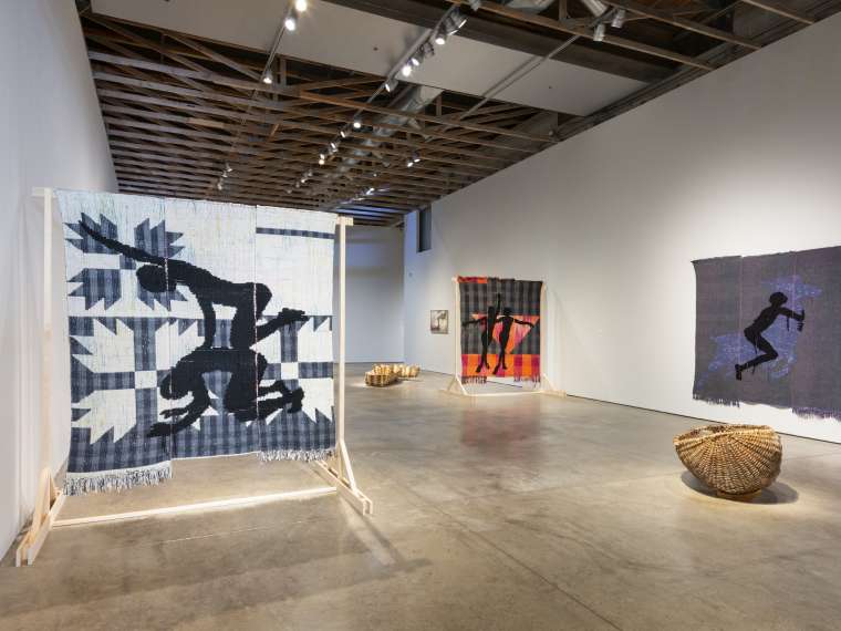 Diedrick Brackens, ark of bulrushes (installation view), 2021.