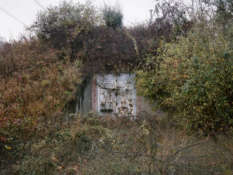 Joshua Dudley Greer, TNT Storage Igloo N6-B, Point Pleasant, West Virginia, 2012. Archival pigment print. Harvard Art Museums/Fogg Museum, Richard and Ronay Menschel Fund for the Acquisition of Photographs, 2019.345. © Joshua Dudley Greer; image courtesy of the artist.