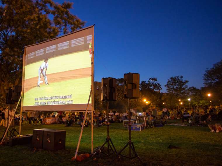Cinema Under the Stars screening at Joyce Kilmer Park