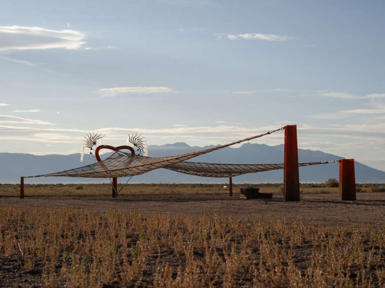 “Orisons” by Marguerite Humeau, 2023, curated and produced by Black Cube Nomadic Art Museum. Photography by Julia Andréone and Florine Bonaventure. Image courtesy of the artist and Black Cube Nomadic Art Museum.