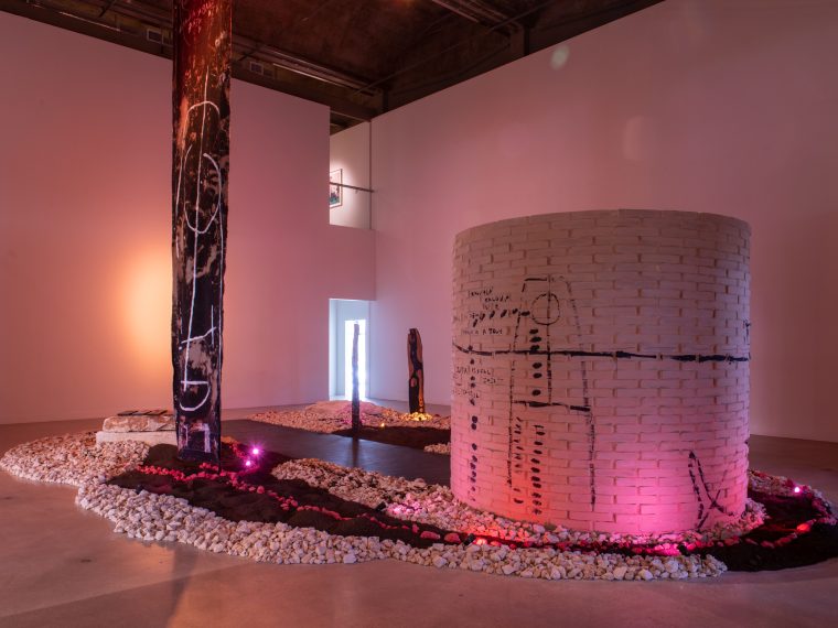 Social Fabric: Art and Activism in Contemporary Brazil, installation view, Visual Arts Center, The University of Texas at Austin, September 23, 2022 – March 10, 2023. Photo: Sandy Carson.