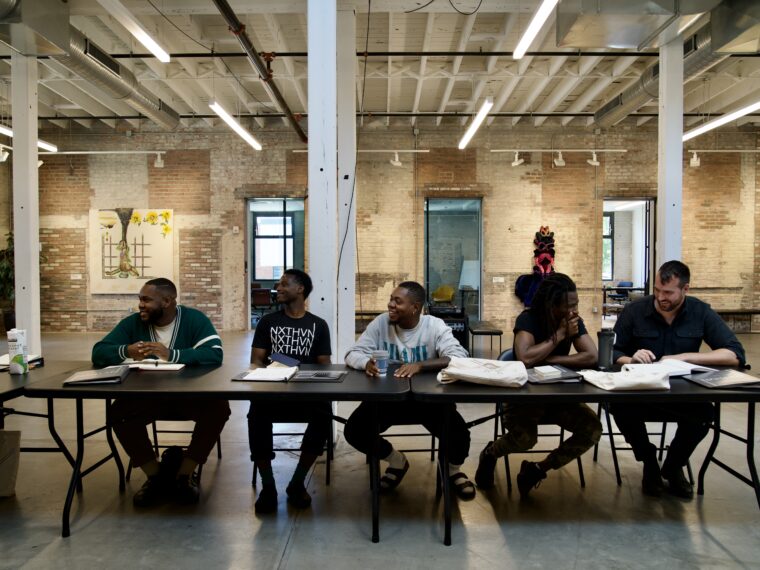 Studio Fellows during orientation week. Photo by John Dennis.