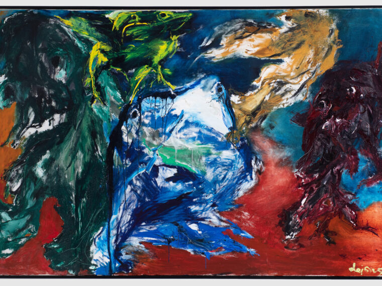 Jacqueline de Jong, Doomsnight (Doomsday), 1962. Oil on canvas. 53 1/8 x 78 ¾ in.