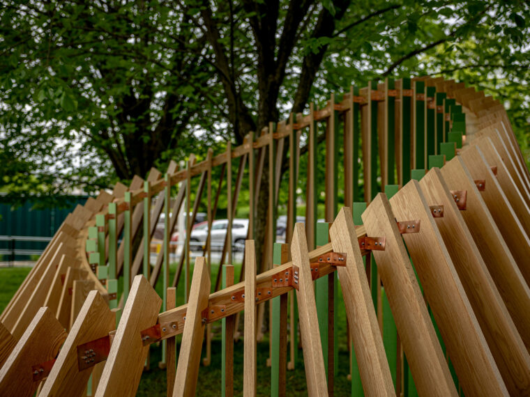 Alison Croney Moses, This Moment for Joy, Installation View, Boston Public Art Triennial, May 22 – October 31, 2025. Photo by Caitlin Cunningham.