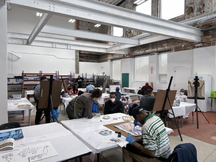 Interior view of the PASC Detroit studio on Lantern Building, Detroit, MI, Summer 2024.